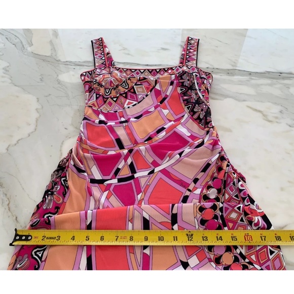 EMILIO PUCCI PINK MULTI DRESS MODEL 41R150 SIZE IT 44 / US 10 NWOTS! - Picture 11 of 17